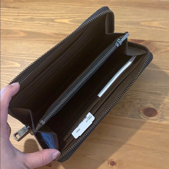 COACH MEN’S ACCORDION WALLET MAHOGANY - Picture 5 of 6